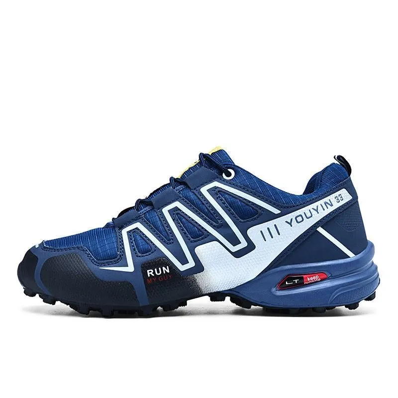 large size outdoor mountaineering shoes men's shoes breathable shock absorption sports hiki