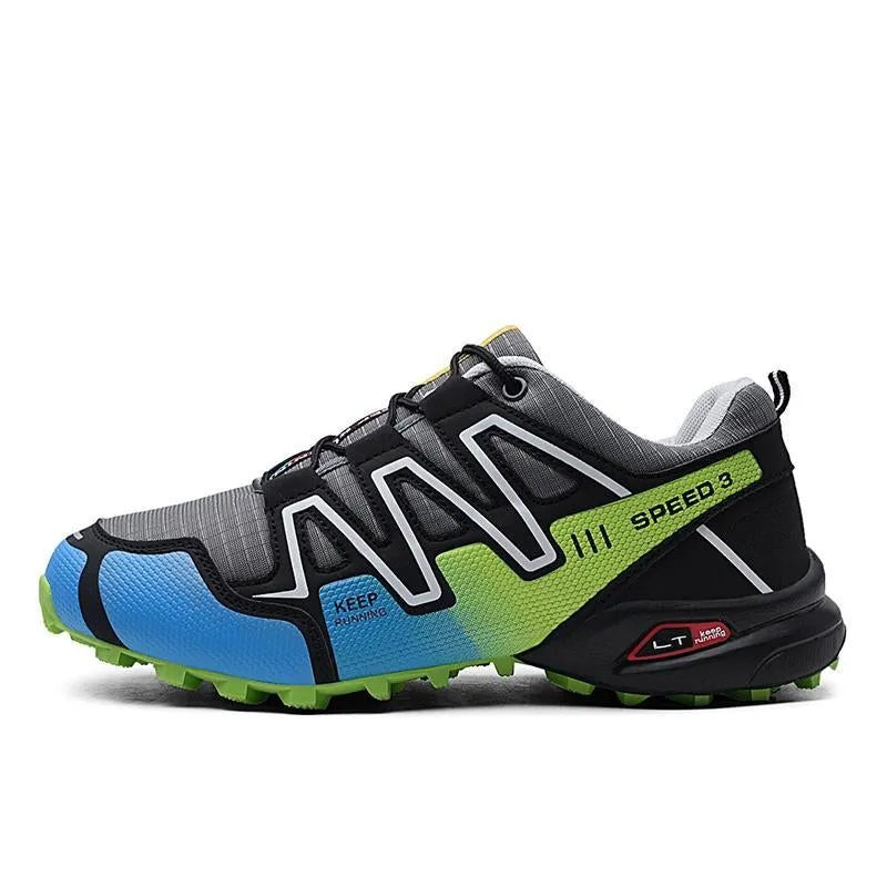 large size outdoor mountaineering shoes men's shoes breathable shock absorption sports hiki
