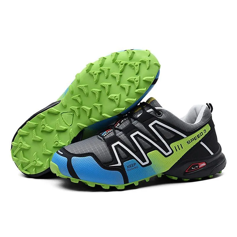 large size outdoor mountaineering shoes men's shoes breathable shock absorption sports hiki