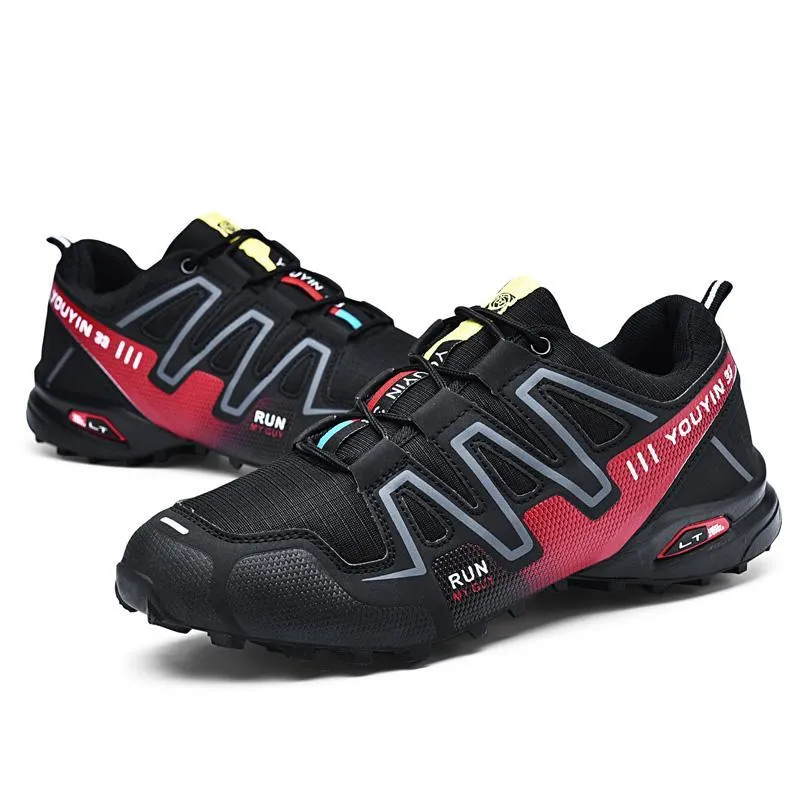 large size outdoor mountaineering shoes men's shoes breathable shock absorption sports hiki