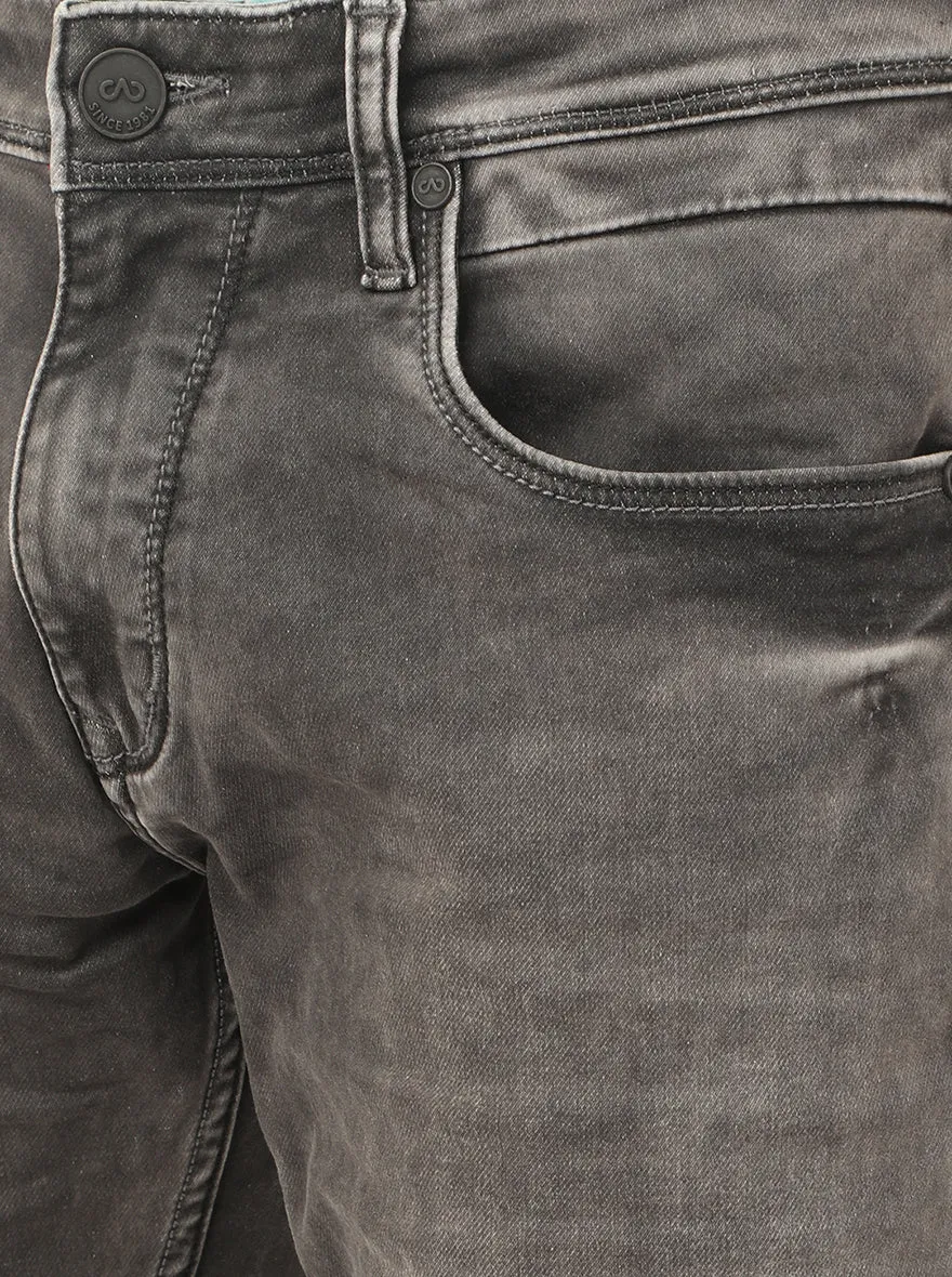 Light Grey Washed Slim Fit Jeans | JadeBlue