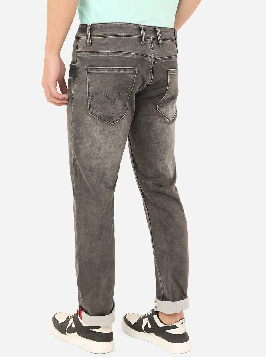 Light Grey Washed Slim Fit Jeans | JadeBlue