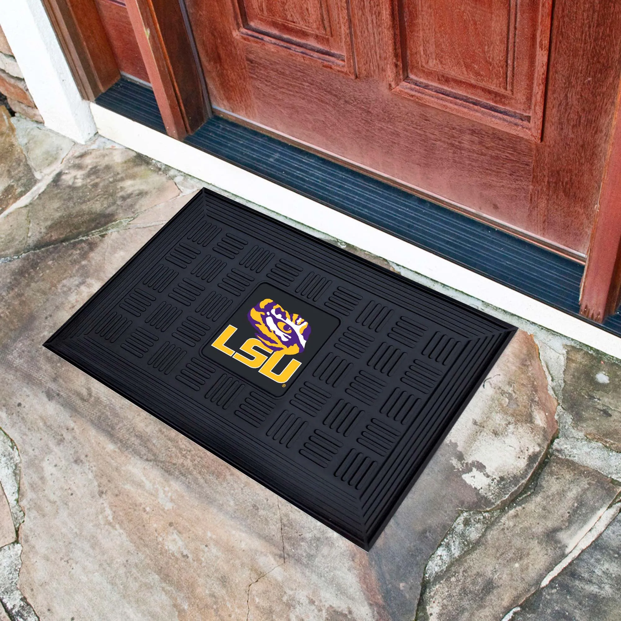LSU Medallion Door Mat