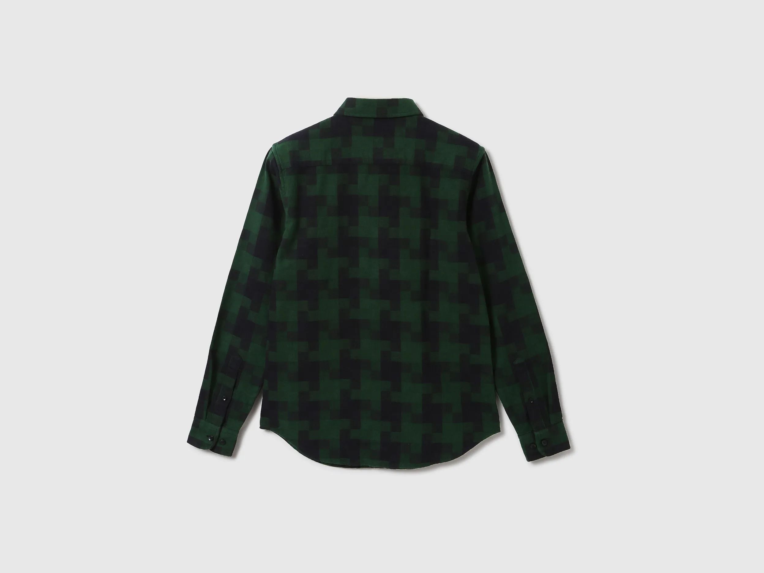 Men Check Spread Collar Shirt