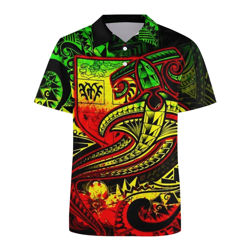 Men's Button Down Short Sleeve Polo 2405001195