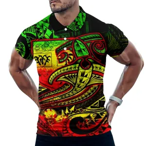 Men's Button Down Short Sleeve Polo 2405001195