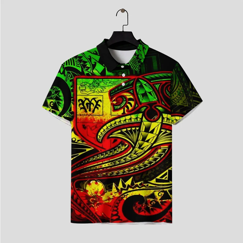Men's Button Down Short Sleeve Polo 2405001195
