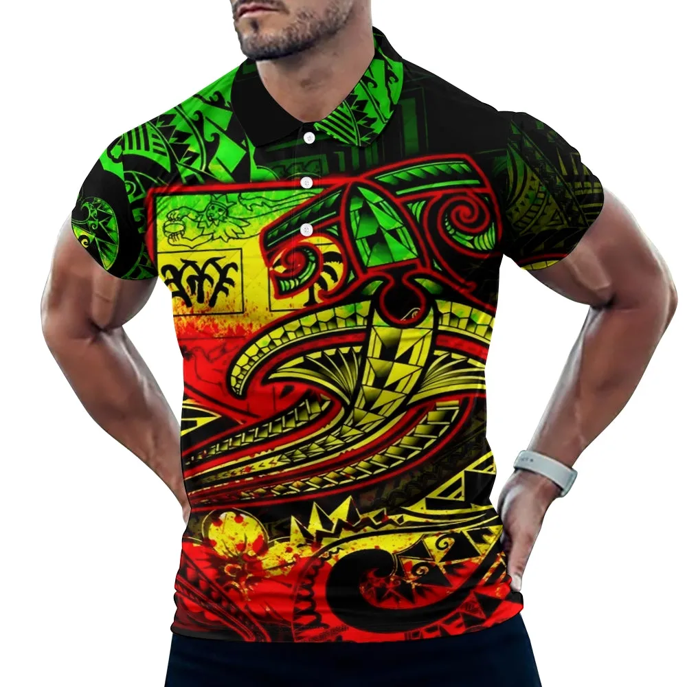 Men's Button Down Short Sleeve Polo 2405001195