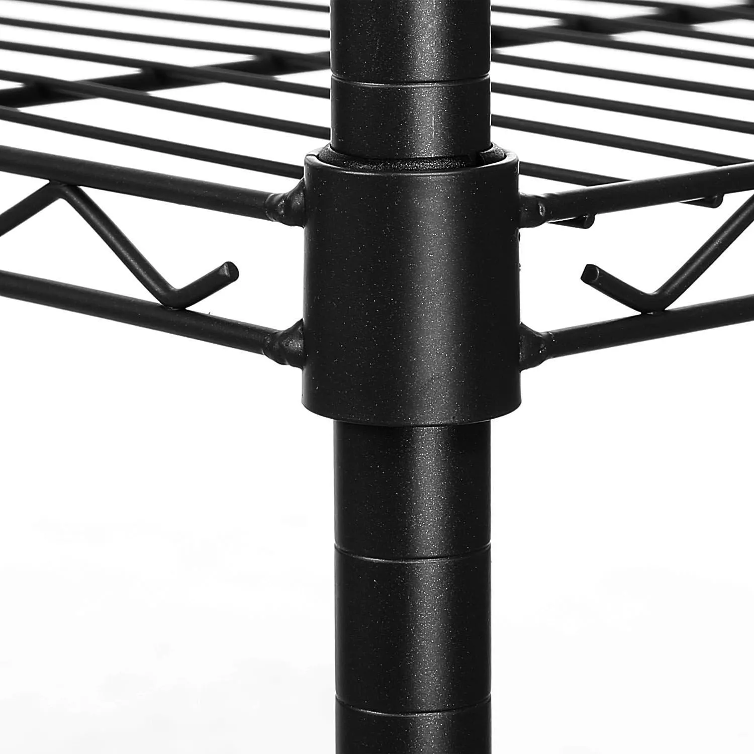 Modrine Double Rod Garment Rack, 3 Tiers Heavy Duty Hanging Closet, with Lockable Rolling Wheels, 2 Side Hooks and 2 Clothes Rods (Black)