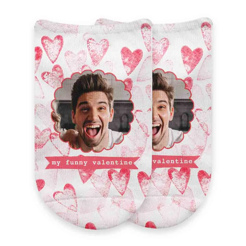 My Funny Valentine Socks with Photo and Heart Design