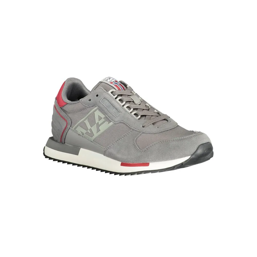 Napapijri Brown Leather Men Sneaker