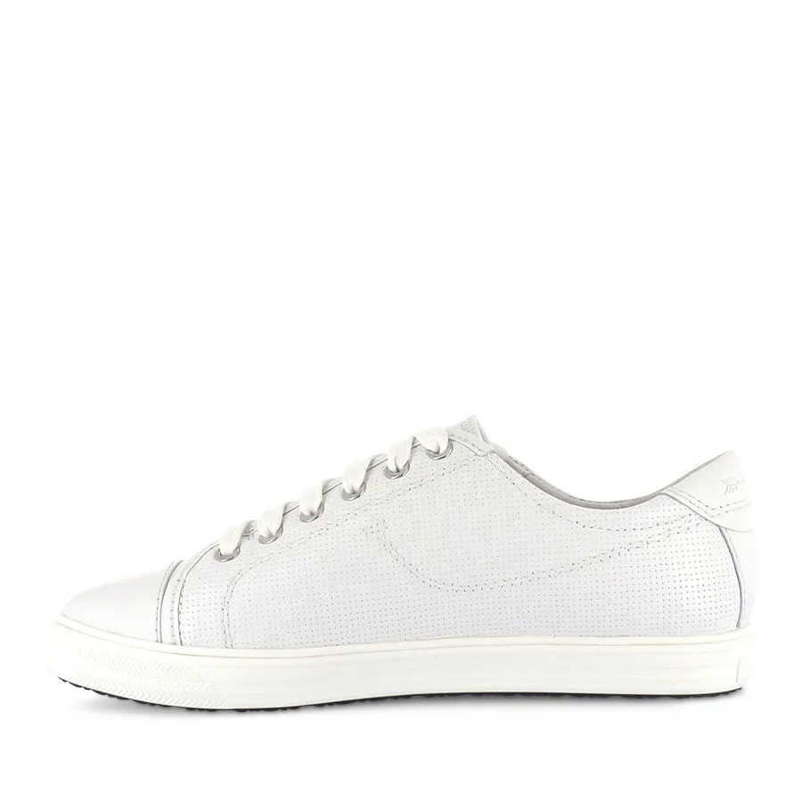 NAT III - WHITE PUNCHED LEATHER