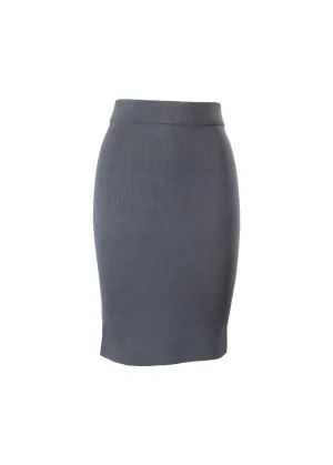 NATALIYA PENCIL SKIRT - CHARCOAL HEATHER GREY