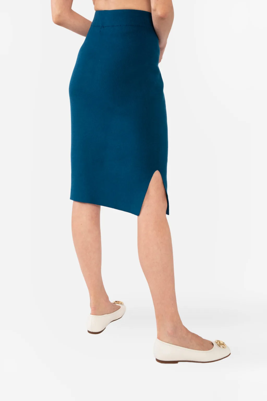 NATALIYA PENCIL SKIRT - CHARCOAL HEATHER GREY