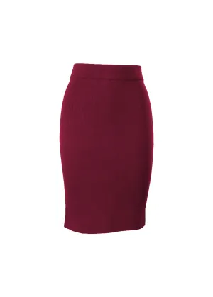 NATALIYA PENCIL SKIRT - CRIMSON