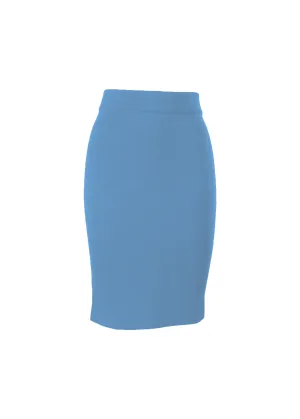 NATALIYA PENCIL SKIRT - LIGHT BLUE