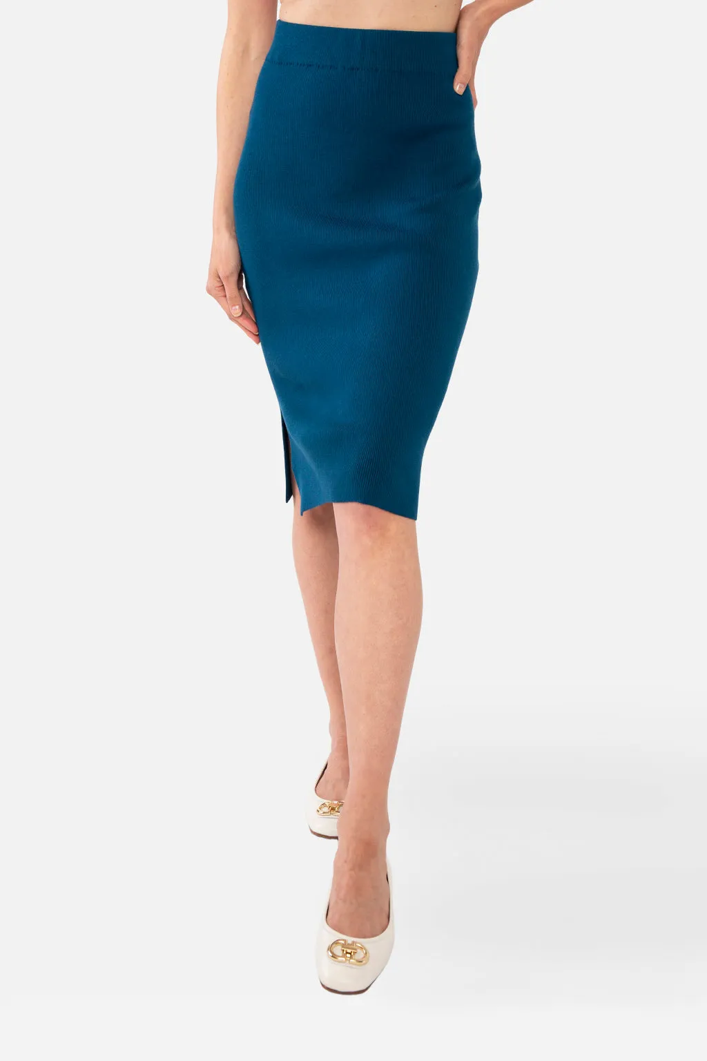 NATALIYA PENCIL SKIRT - LIGHT BLUE