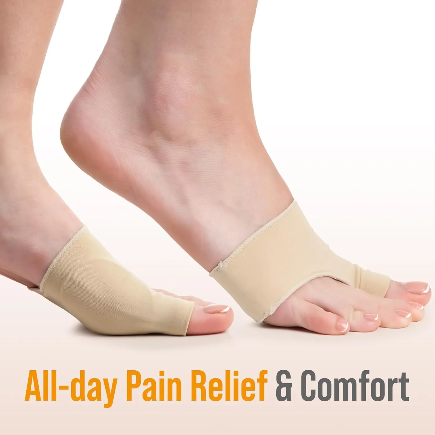 NEW 5 STARS UNITED Bunion Relief Sleeve with Gel Cushion – 2-Pack Hallux Valgus Cover for Men and Women - Toe Spacer Socks with Pads for Comfort and Protection