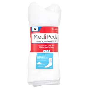 New in package! Unisex Medi-Peds Non Binding Crew socks with cool max & cushioned sole! Socks for Symptoms of Diabetes & Related Conditions!