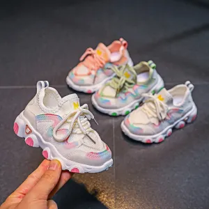 New Spring Children Shoes for Girls Sport Shoes - Breathable Baby Shoes Soft Bottom Non-slip