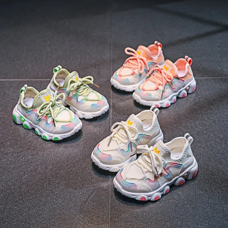 New Spring Children Shoes for Girls Sport Shoes - Breathable Baby Shoes Soft Bottom Non-slip
