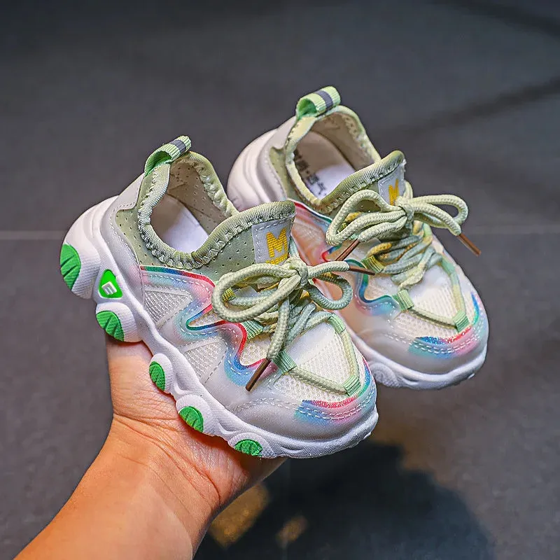New Spring Children Shoes for Girls Sport Shoes - Breathable Baby Shoes Soft Bottom Non-slip