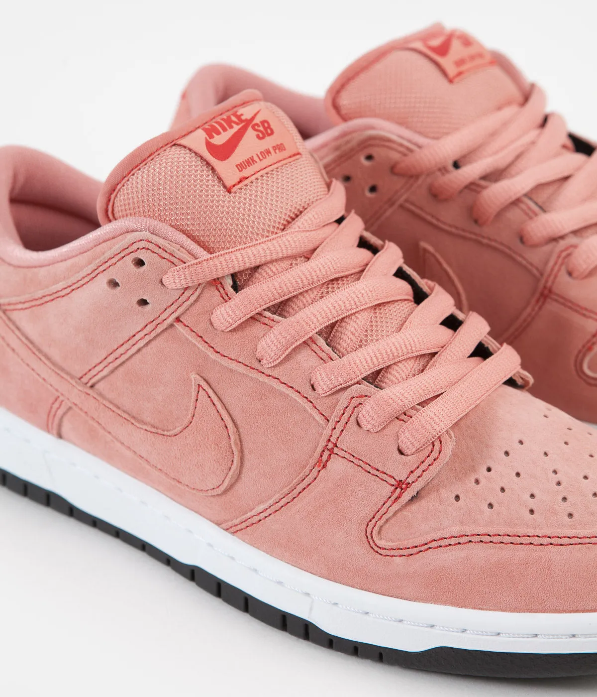 Nike SB Dunk Low Pro Premium 'Pink Pig' Shoes - Atomic Pink / Atomic Pink - University Red