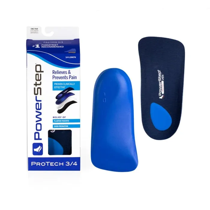 Powerstep Protech - 3/4 Length Orthotic Insole Shoe Inserts 