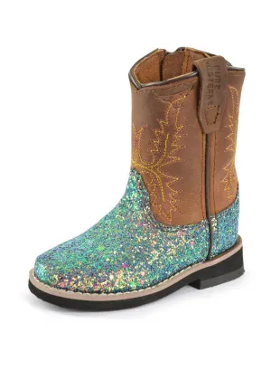 Pure Western Boots Toddler Sadie Blue Glitter (PCP78069T)