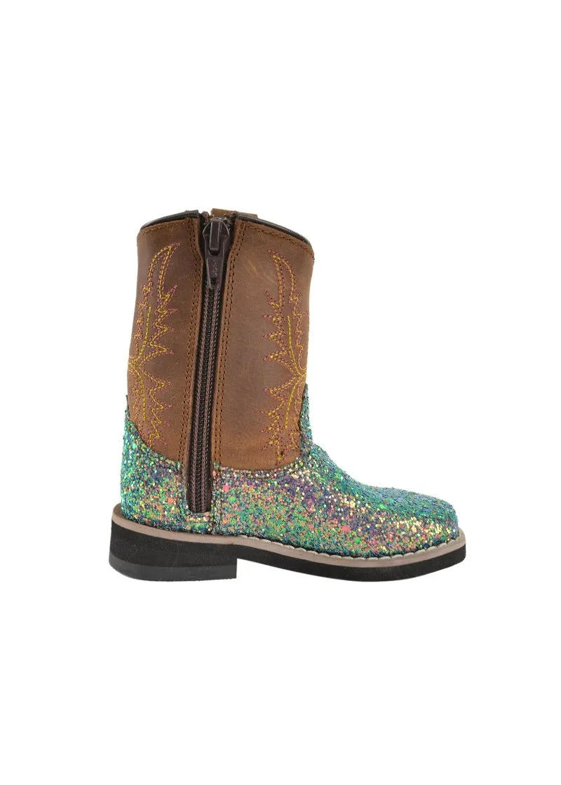 Pure Western Boots Toddler Sadie Blue Glitter (PCP78069T)