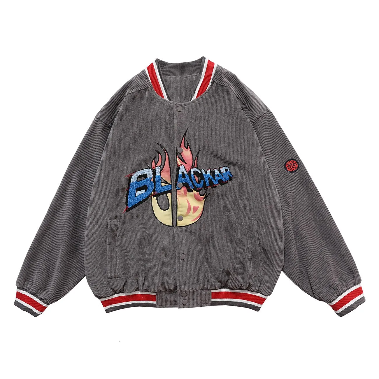 "BLACKAIR" Veste Bombers Baseball Teddy Noir - URB1™