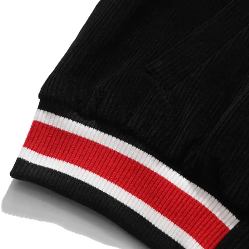 "BLACKAIR" Veste Bombers Baseball Teddy Noir - URB1™