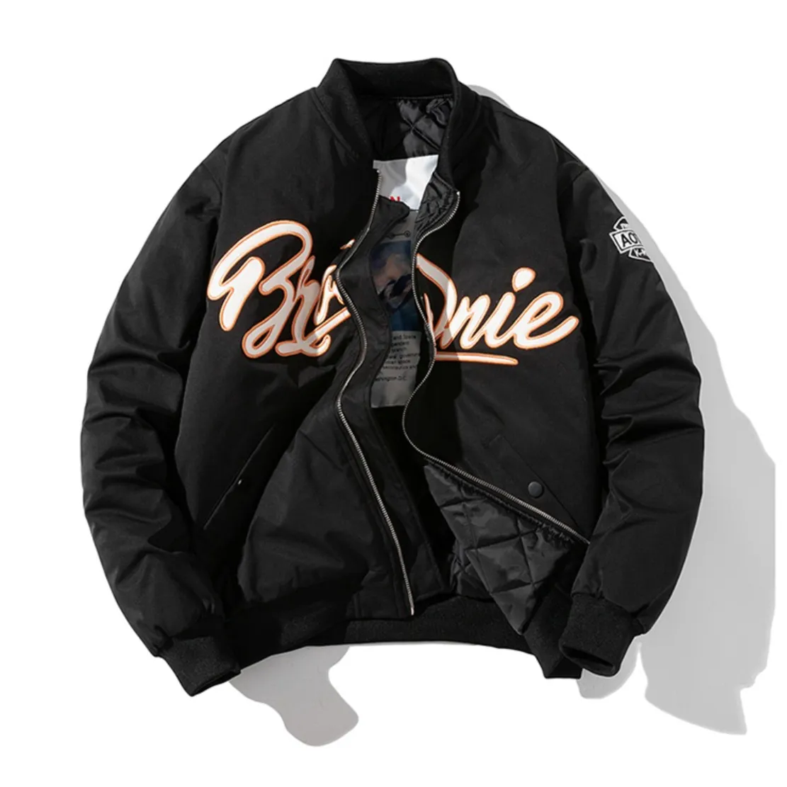 "BROWNIE" Veste Baseball Bombers Vintage Bleu-Vert - URB1™