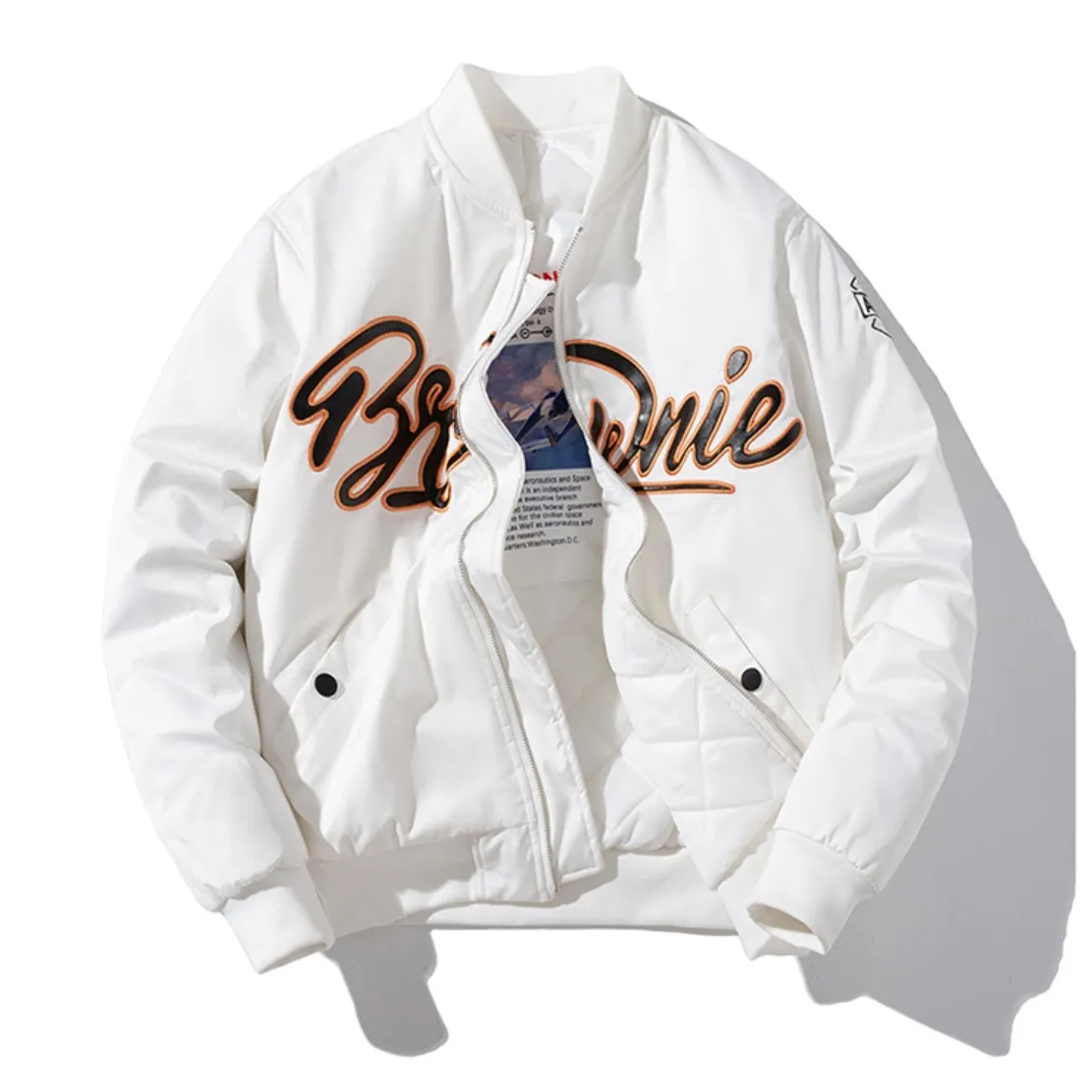 "BROWNIE" Veste Baseball Bombers Vintage Bleu-Vert - URB1™
