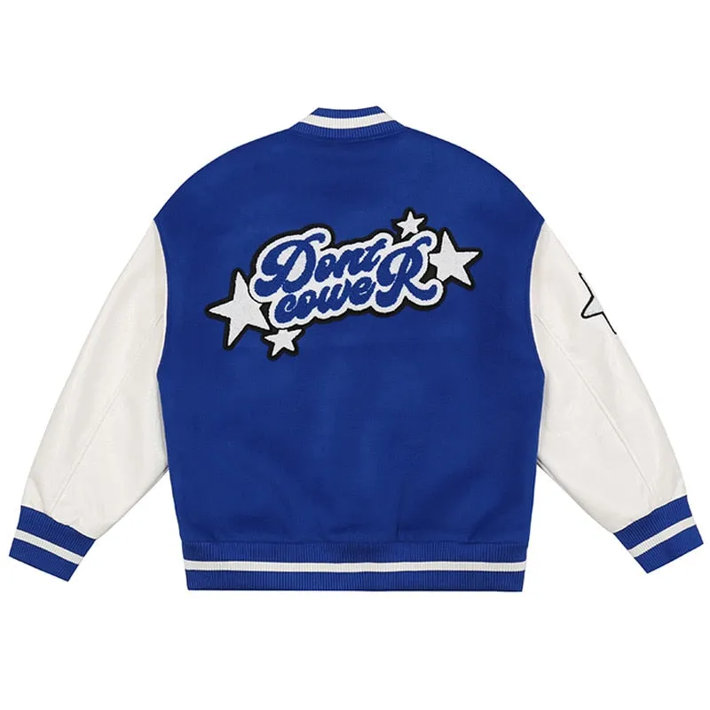 "DONT" Veste Bombers Versity Jacket Bleu - URB1™