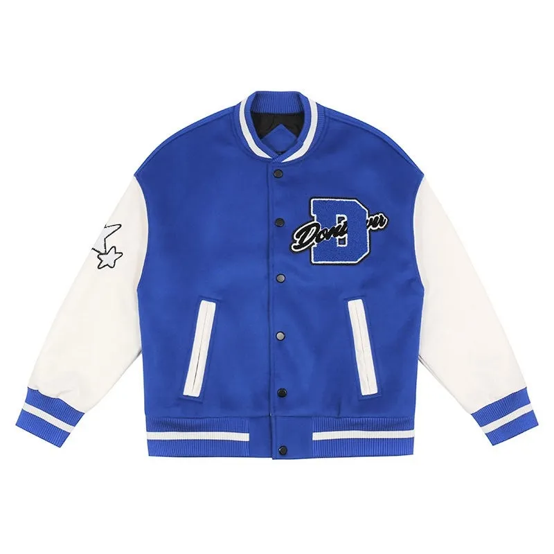 "DONT" Veste Bombers Versity Jacket Bleu - URB1™