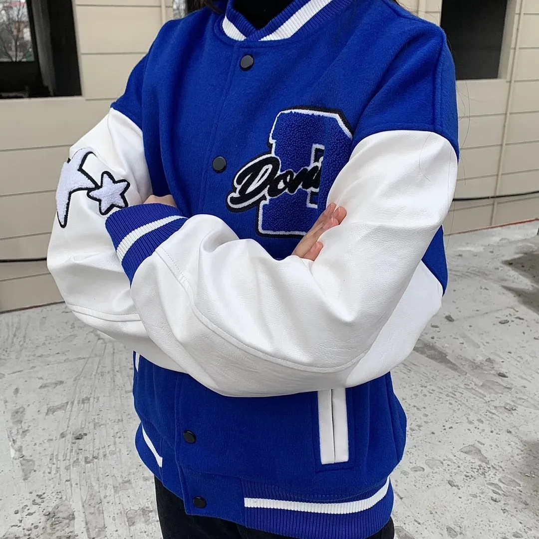 "DONT" Veste Bombers Versity Jacket Bleu - URB1™