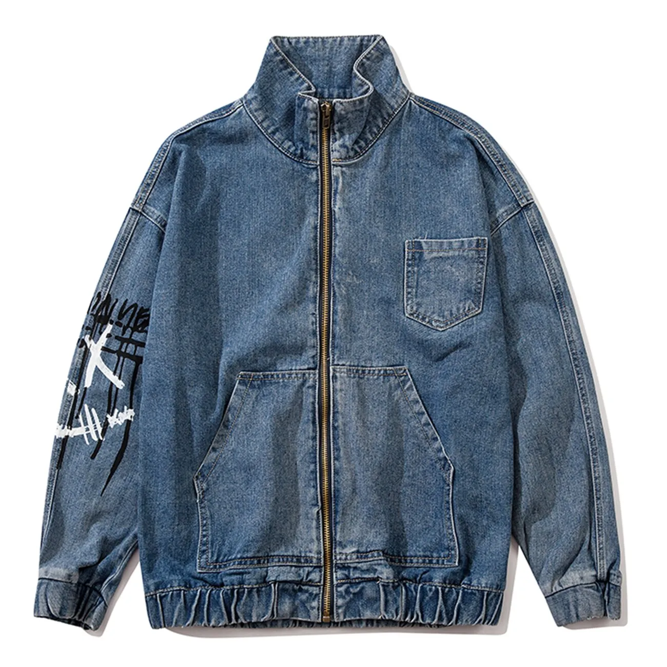 "FUCK" Veste en Jean denim Bleu - URB1™