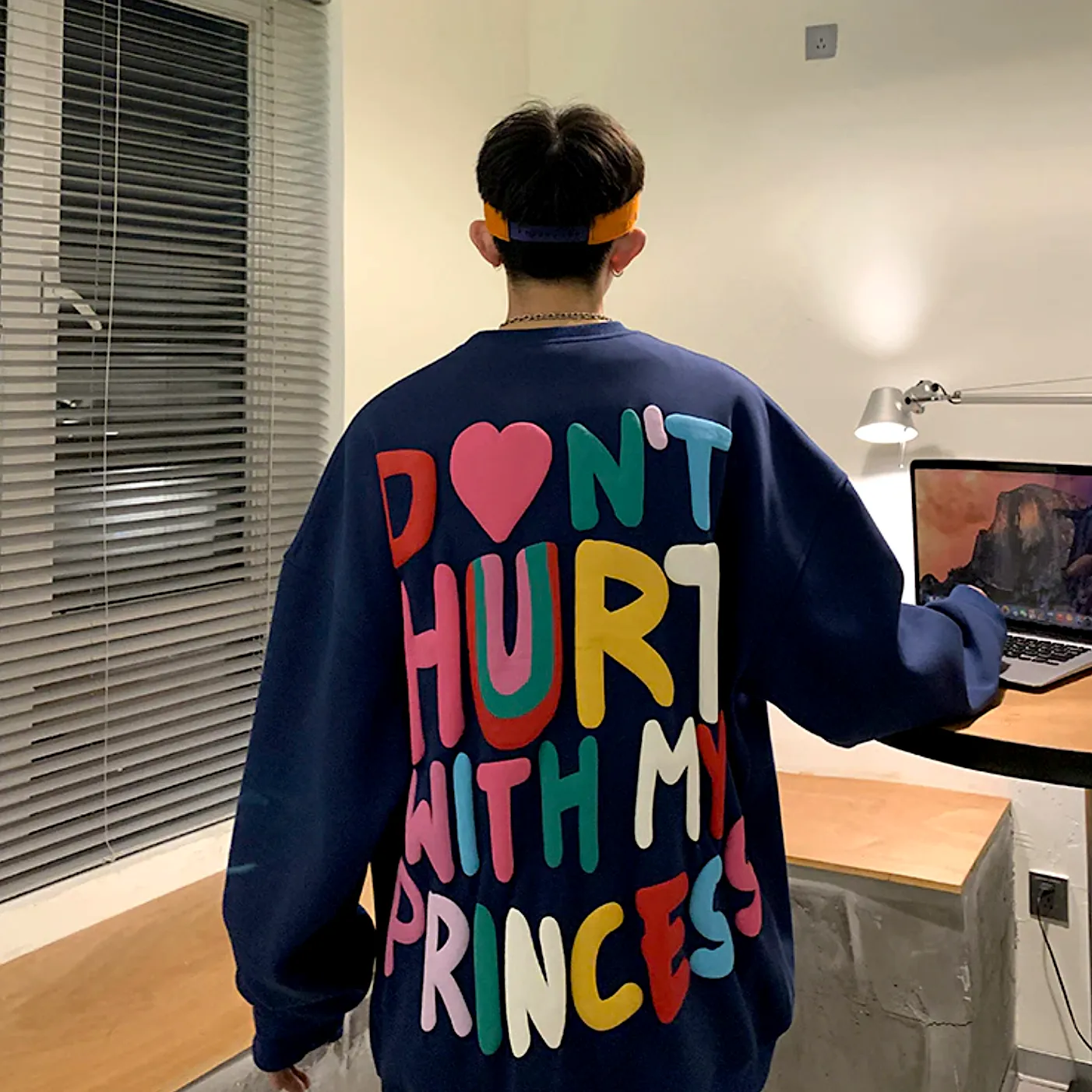"HDRD" Sweat-shirt Hoodie imprimé coloré Noir - URB1™