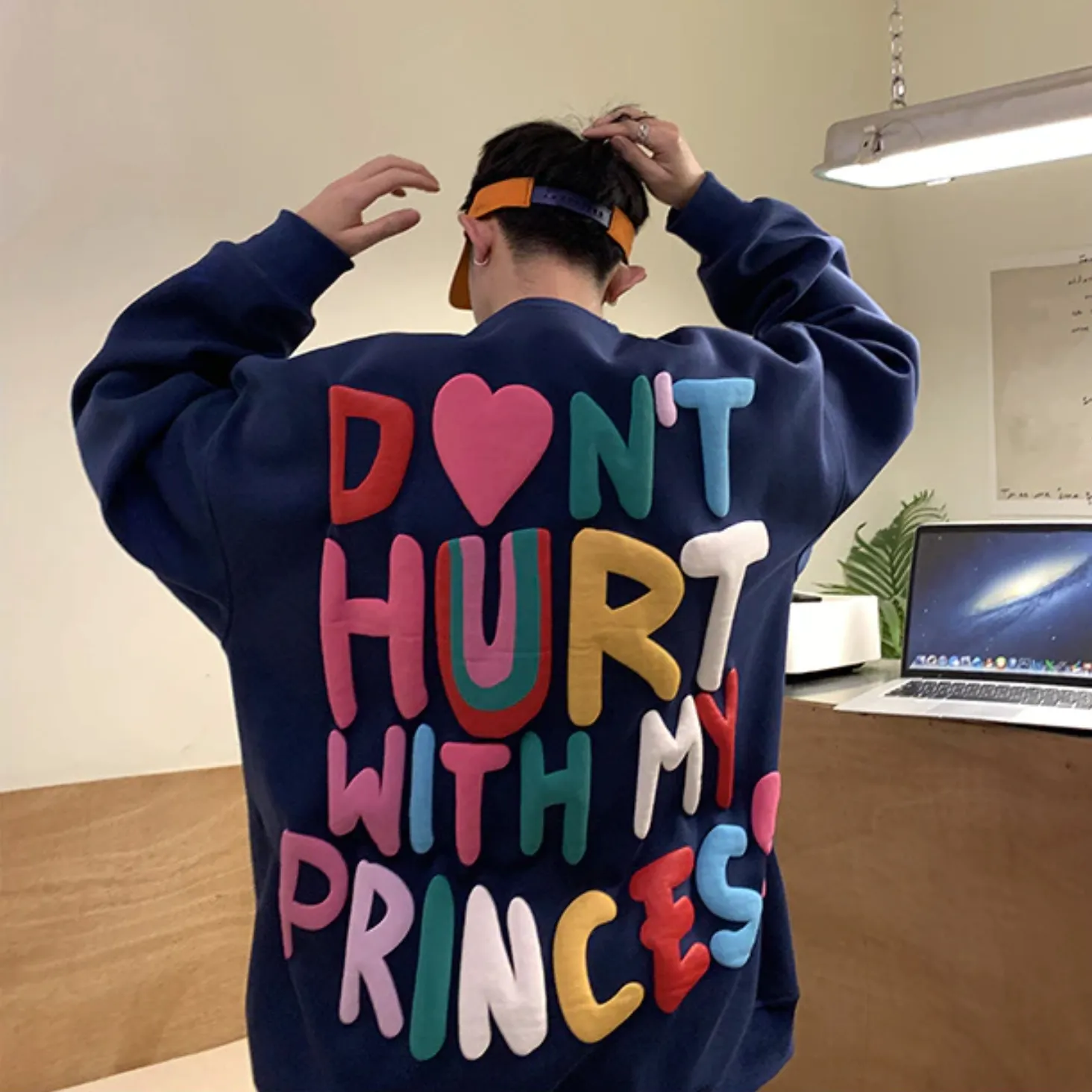 "HDRD" Sweat-shirt Hoodie imprimé coloré Noir - URB1™