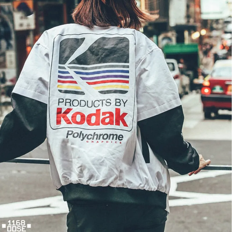 "KODAK" Veste Bombers Blanc - URB1™