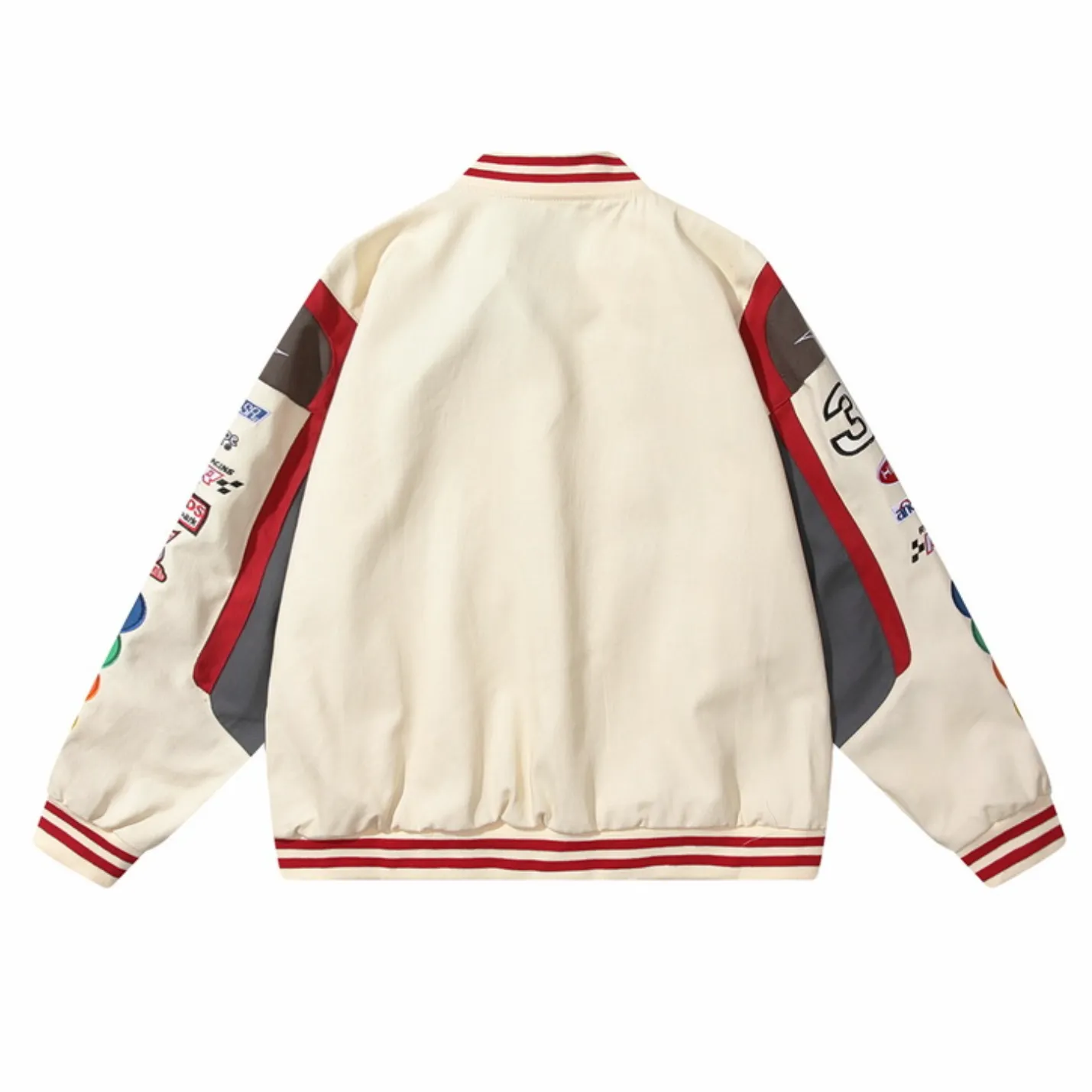 "M&M" Veste Universitaire Jacket Racing Brodée Noir - URB1™