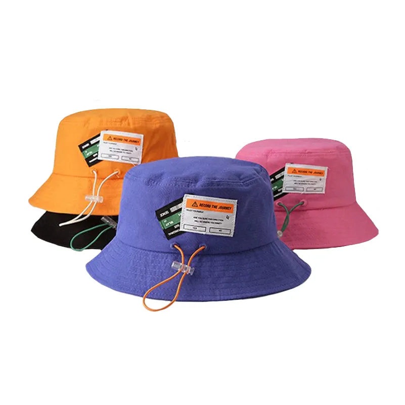 "RECORD" Chapeau Bob Noir Brodé Streetwear - URB1™