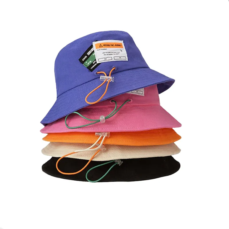 "RECORD" Chapeau Bob Noir Brodé Streetwear - URB1™