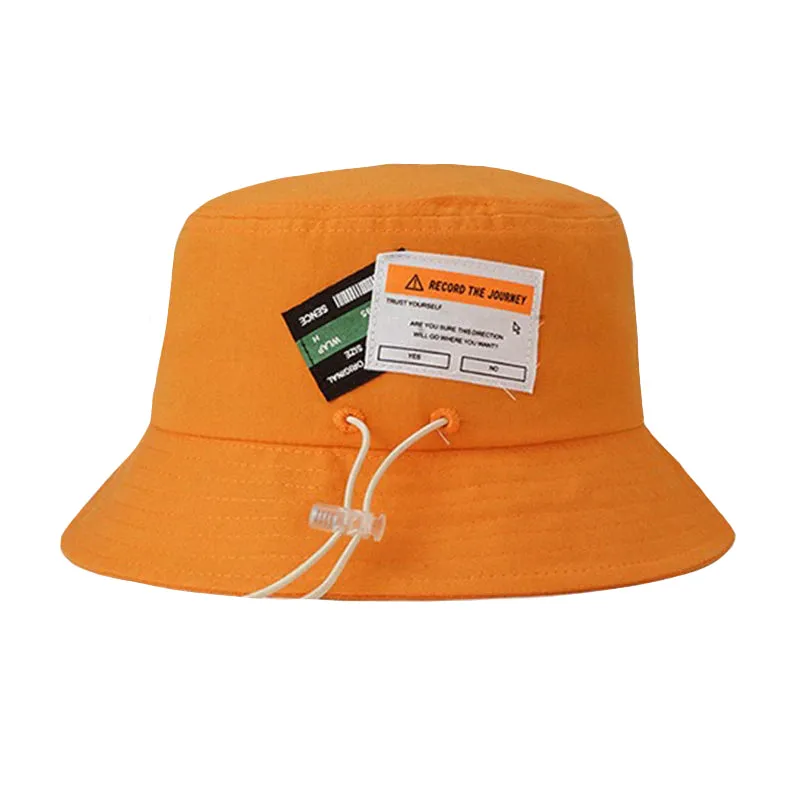 "RECORD" Chapeau Bob Noir Brodé Streetwear - URB1™