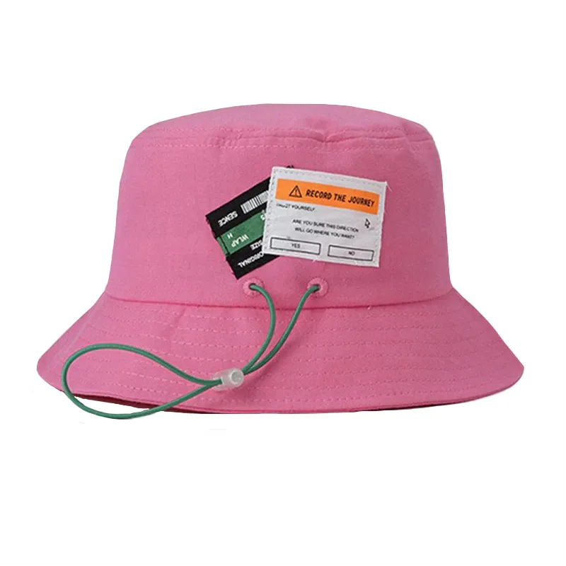 "RECORD" Chapeau Bob Noir Brodé Streetwear - URB1™