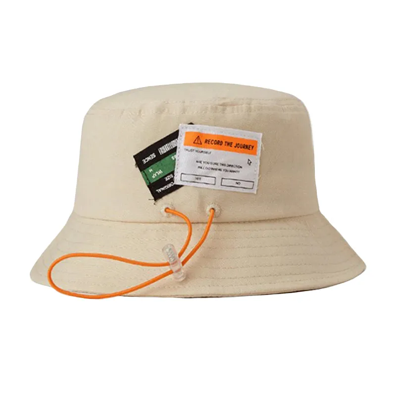 "RECORD" Chapeau Bob Noir Brodé Streetwear - URB1™