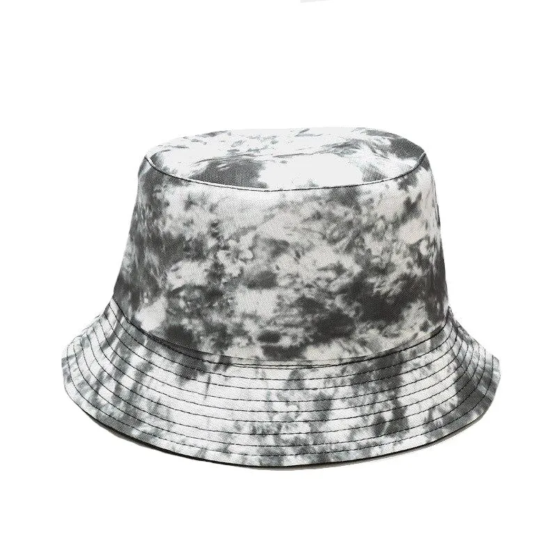 "TIE AND DYE" Chapeau Bob Imprimé Noir Orange - URB1™