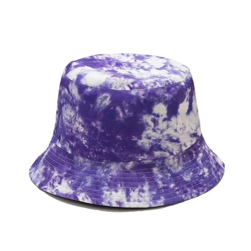 "TIE AND DYE" Chapeau Bob Imprimé Noir Orange - URB1™