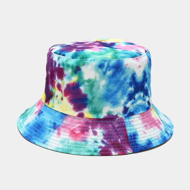 "TIE AND DYE" Chapeau Bob Imprimé Noir Orange - URB1™